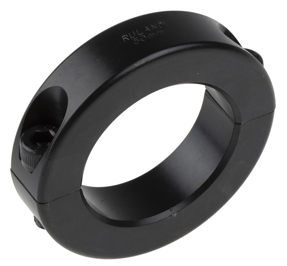 Ruland Shaft Collar, Two Piece, Clamp Screw, Bore 50mm, OD 78mm, W 19mm, Carbon Steel