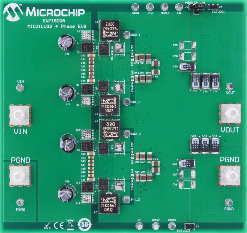 Microchip MIC21LV32 4 Phase EVB Buck Controller for MIC21LV32