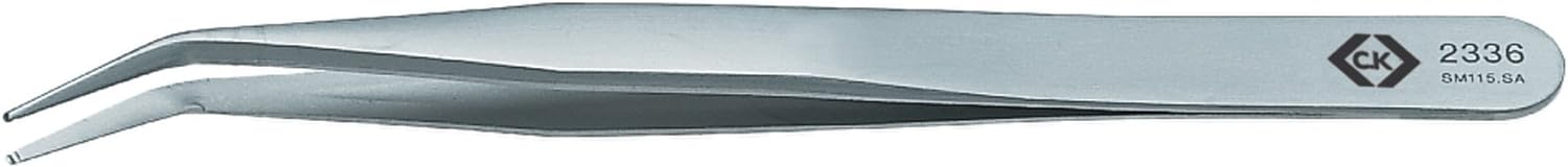 CK 120 mm, Stainless Steel, Angle, ESD Tweezer