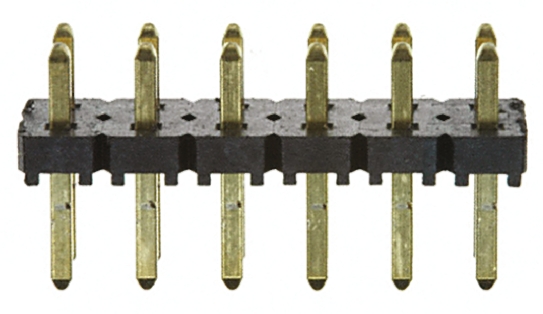 Samtec TLW Series Straight Through Hole Pin Header, 12 Contact(s), 2.54 mm Pitch, 2 Row, Unshrouded