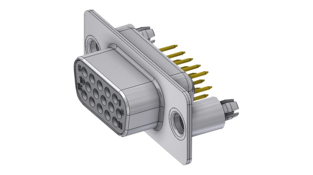 Deltron Connectors HD 15 Way D-sub Connector Socket