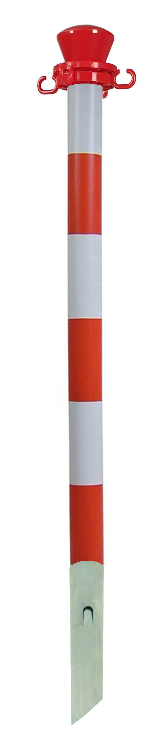 Viso Red & White Plastic Barrier Post