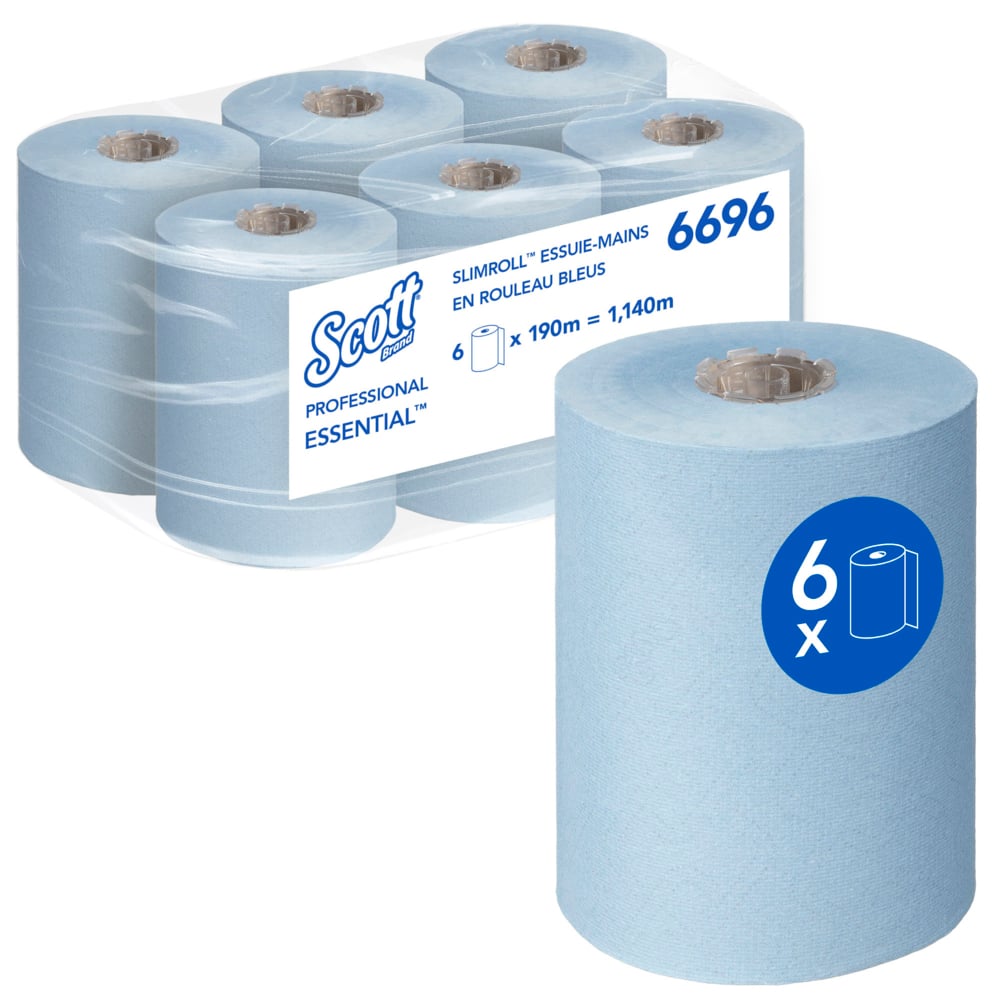 SCOTT Scott Rolled Blue Paper Towel, 198mm, 760 Sheets