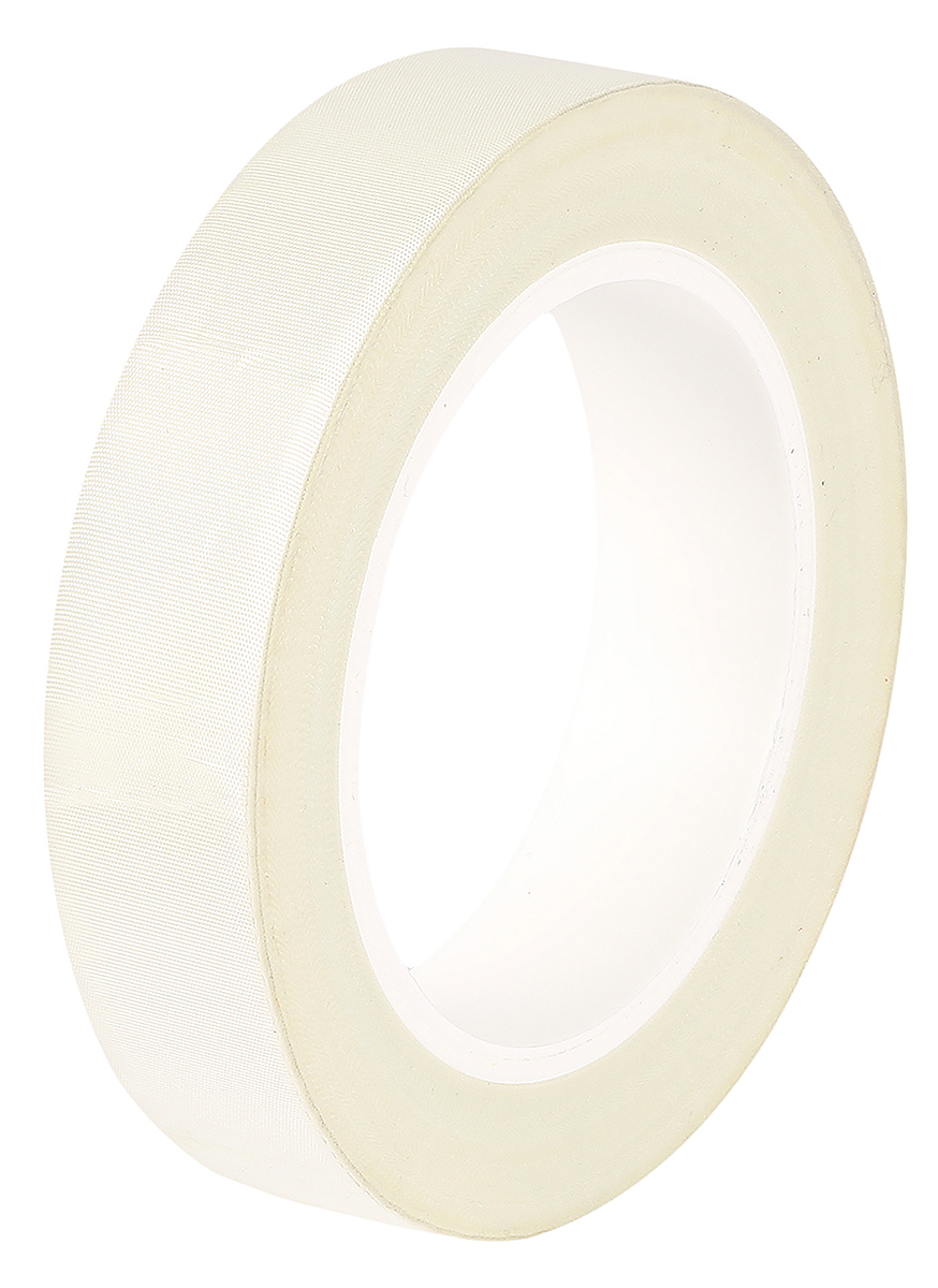 RS PRO White Glass Cloth Electrical Tape, 25mm x 33m