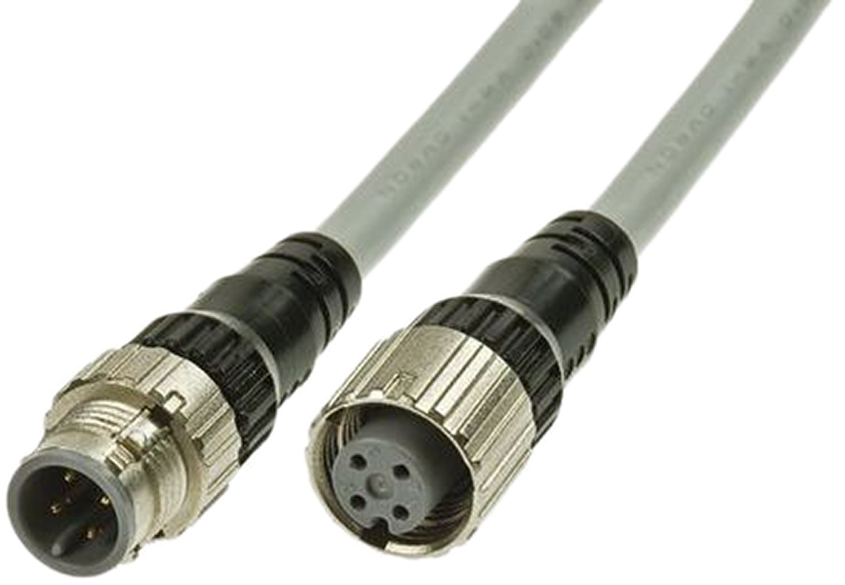 Omron Male M12 to Female M12 Sensor Actuator Cable