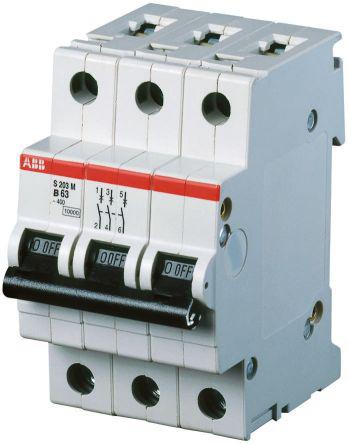 System M Pro S200 MCB Mini Circuit Breaker 3P, 50 A, 10 kA, Curve B