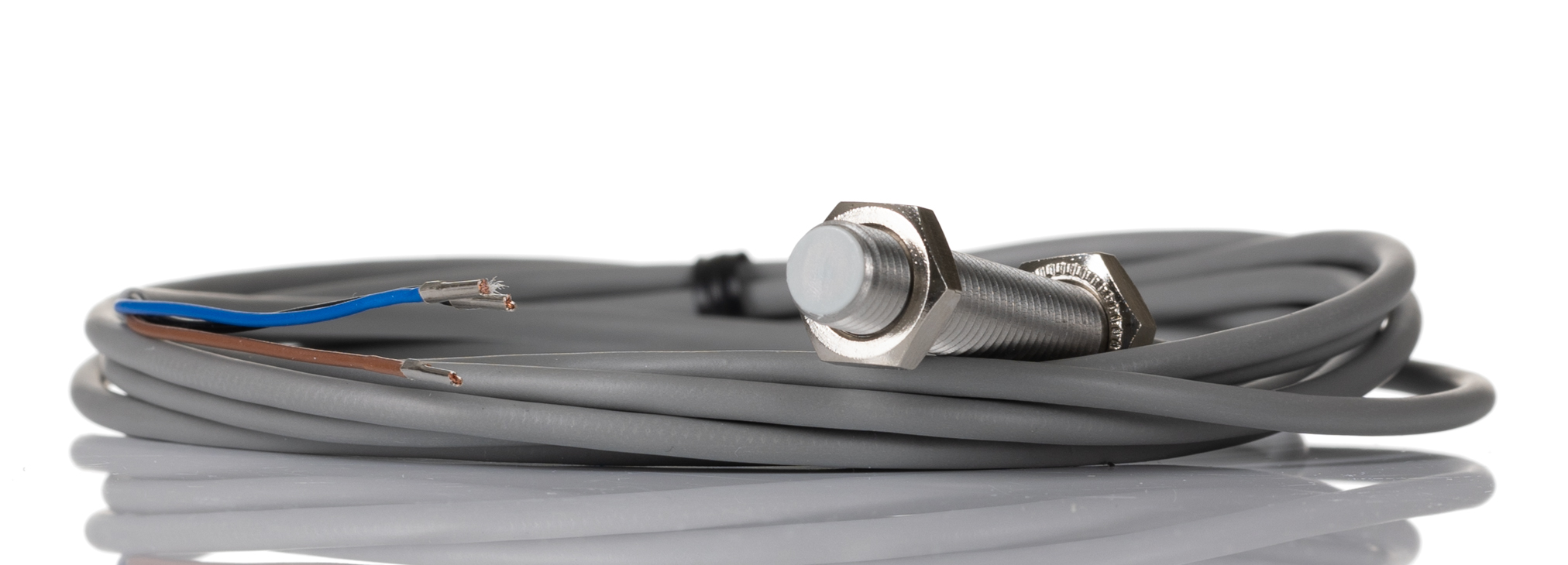 RS PRO Inductive Threaded Barrel Proximity Sensor, M8, 2 mm Detection, PNP NO, 10 → 30 V dc