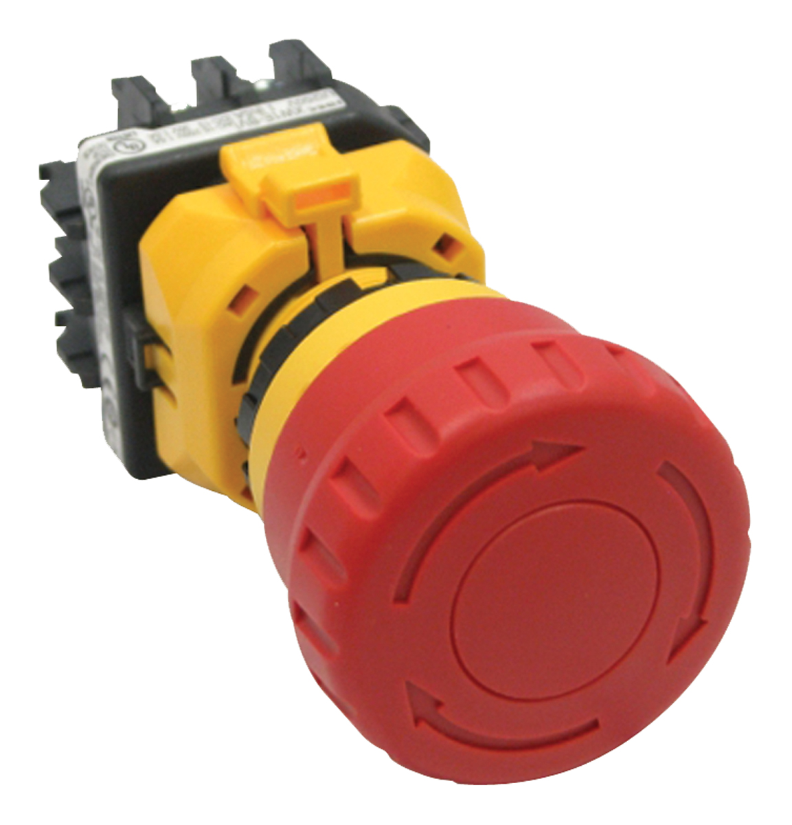 Idec XW1E Series Twist Release Illuminated Emergency Stop Push Button, Panel Mount, 22mm Cutout, 4PST, IP65