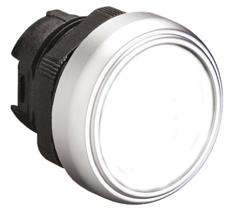 Lovato Platinum Series White Spring Return Push Button Head, 22mm Cutout, IP66, IP67, IP69K