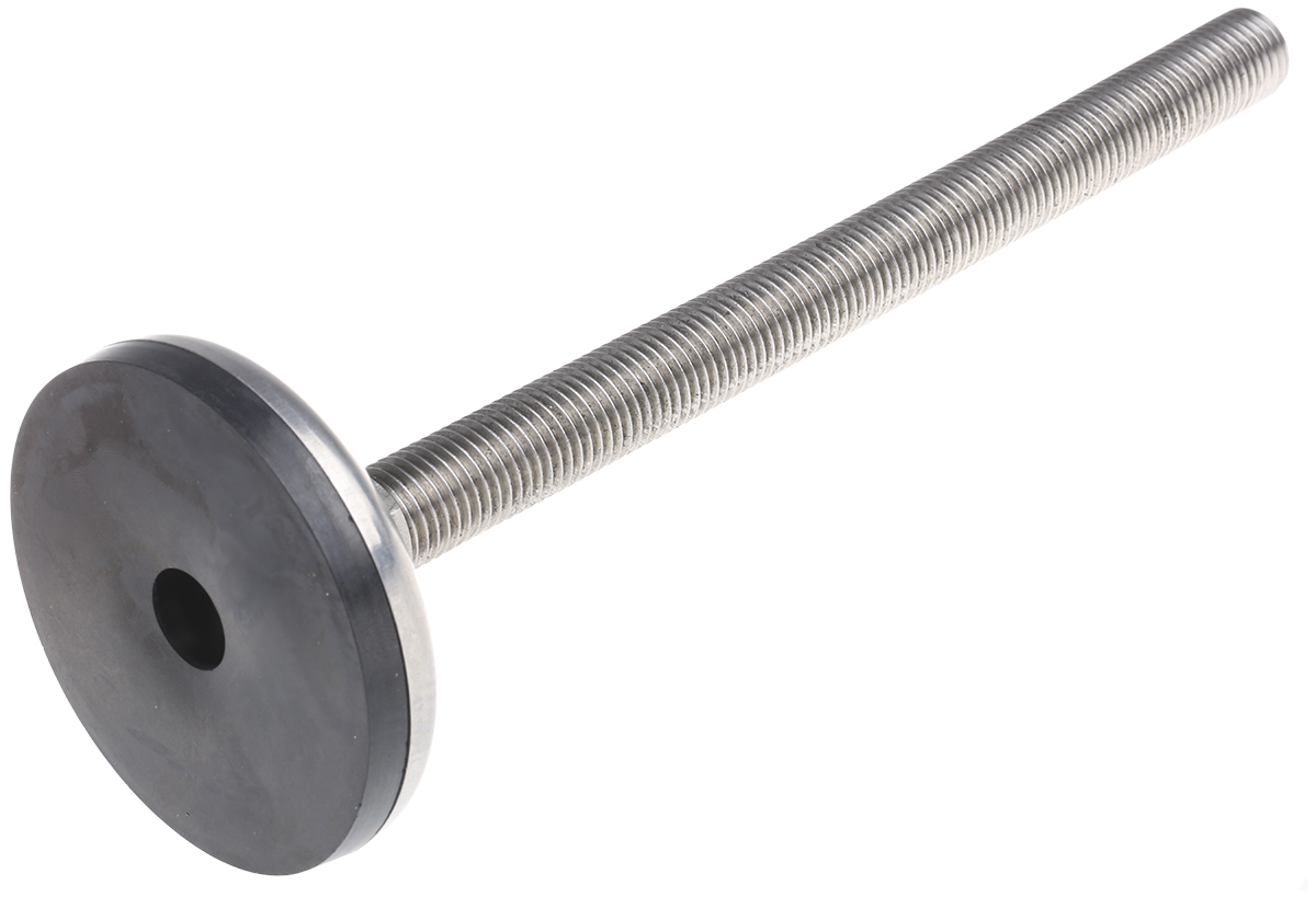 Nu-Tech Engineering M16 Stainless Steel Adjustable Foot, 750kg Static Load Capacity 3.5° Tilt Angle