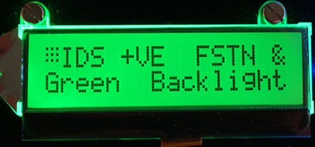 Intelligent Display Solutions CI064-4001-25 CI064-4001-xx Alphanumeric LCD Display, Green on, 2 Rows by 16 Characters,
