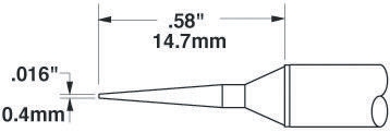 Metcal STTC 0.4 mm Conical Soldering Iron Tip for use with MX-H1-AV, MX-RM3E
