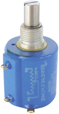 Bourns 3500 Rotary Potentiometer Continuous-Turns 2-Gang Bushing Mount, 3500S-2-102L