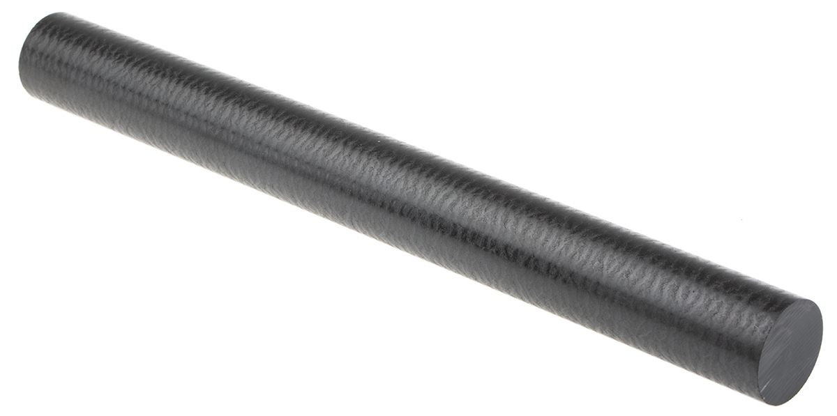 RS PRO Black Polyetheretherketone PEEK Rod, 300mm x 30mm Diameter