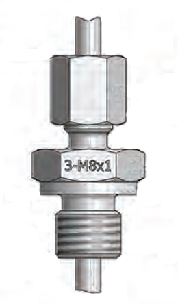 Reckmann M8 Thermocouple Compression Fitting for Use with Mineral Insulated Thermocouple, 1mm Probe