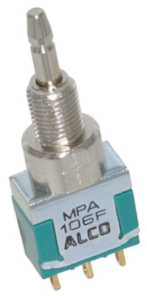 TE Connectivity Push Button Switch, Momentary, Panel Mount, 6.35mm Cutout, SPDT