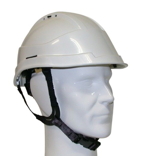 AUBOUEIX KARA MONTEUR White Helmet & Hard Hat with Chin Strap, AdjustableVentilated