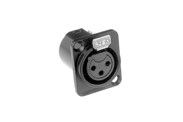 Amphenol Industrial Chassis Mount XLR Connector, Female, IP40, 133 V, 3 Way, Silver Plating