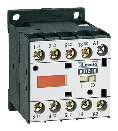 Lovato Orange BG Contactor, 110 V ac Coil, 3-Pole, 9 A, 4 kW, 3NO + 1NO, 600 V ac