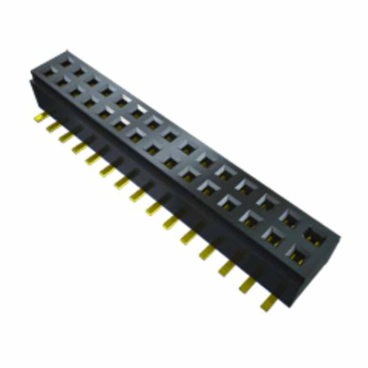 Samtec CLM Series Straight Surface Mount PCB Socket, 4-Contact, 2-Row, 1mm Pitch, Solder Termination