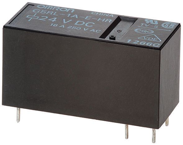 Omron PCB Mount Power Relay, 5V dc Coil, 16A Switching Current, SPDT