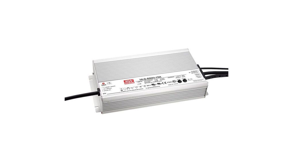 MEAN WELL LED Driver, 27 → 54V Output, 600W Output, 11.2A Output, Constant Current / Constant Voltage Dimmable