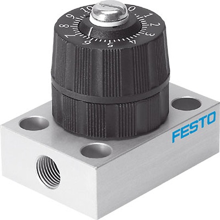 Festo Rotary Knob Flow Control Pneumatic Control Valve GRPO Series, G 1/8, G 1/8, 542024