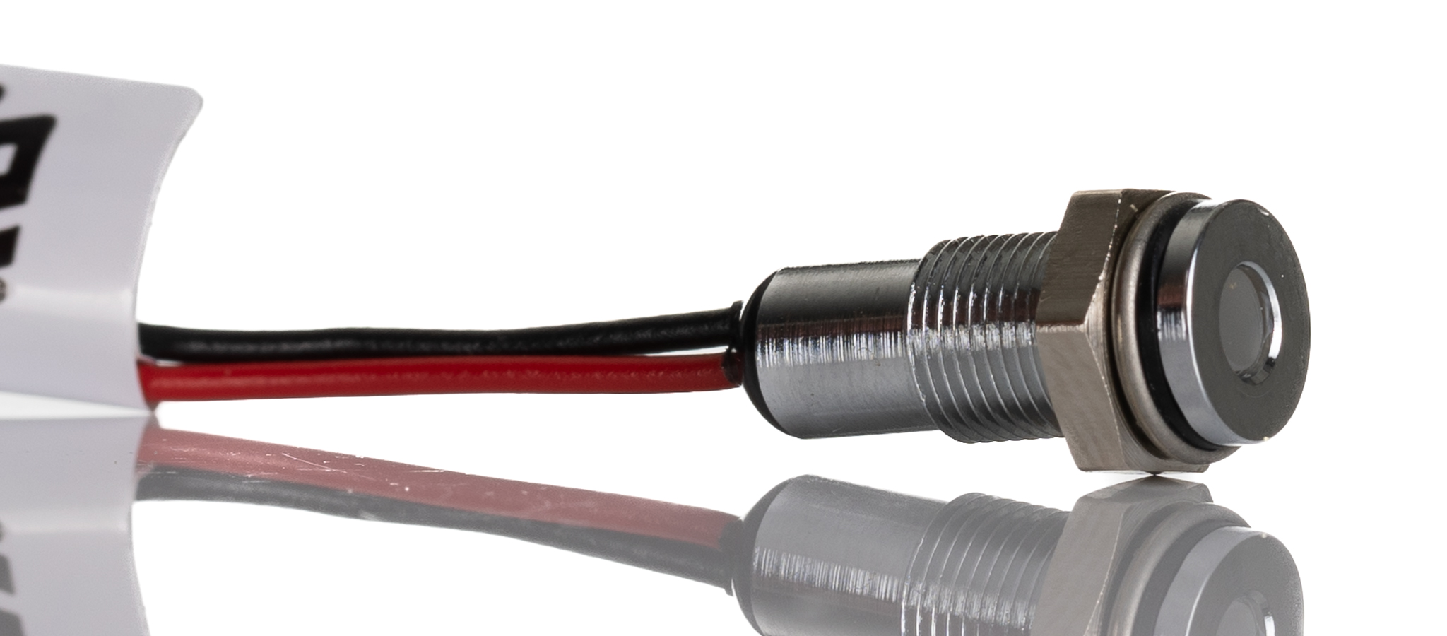 RS PRO Green, Red Panel Mount Indicator, 1.8 → 3.3V dc, 6mm Mounting Hole Size, Lead Wires Termination, IP67