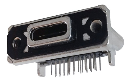 Amphenol Communications Solutions Right Angle, PCB Mount, Socket- Single Port Type C 3.1 IP67 USB Connector