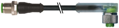 Murrelektronik Limited Male 4 way M12 to Female 4 way M12 Sensor Actuator Cable, 5 m