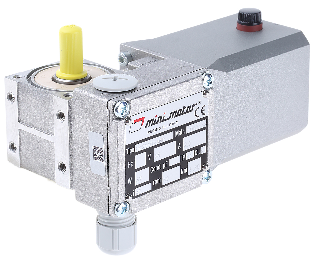 Mini Motor Brushed Geared DC Geared Motor, 37 W, 24 V dc, 3.8 Nm, 62 rpm, 9mm Shaft Diameter