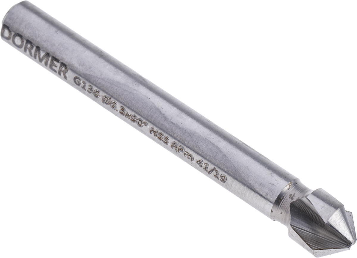 Dormer HSS Drill Bit, 6.3mm Head, 3 Flute(s), 90°, 1 Piece(s)