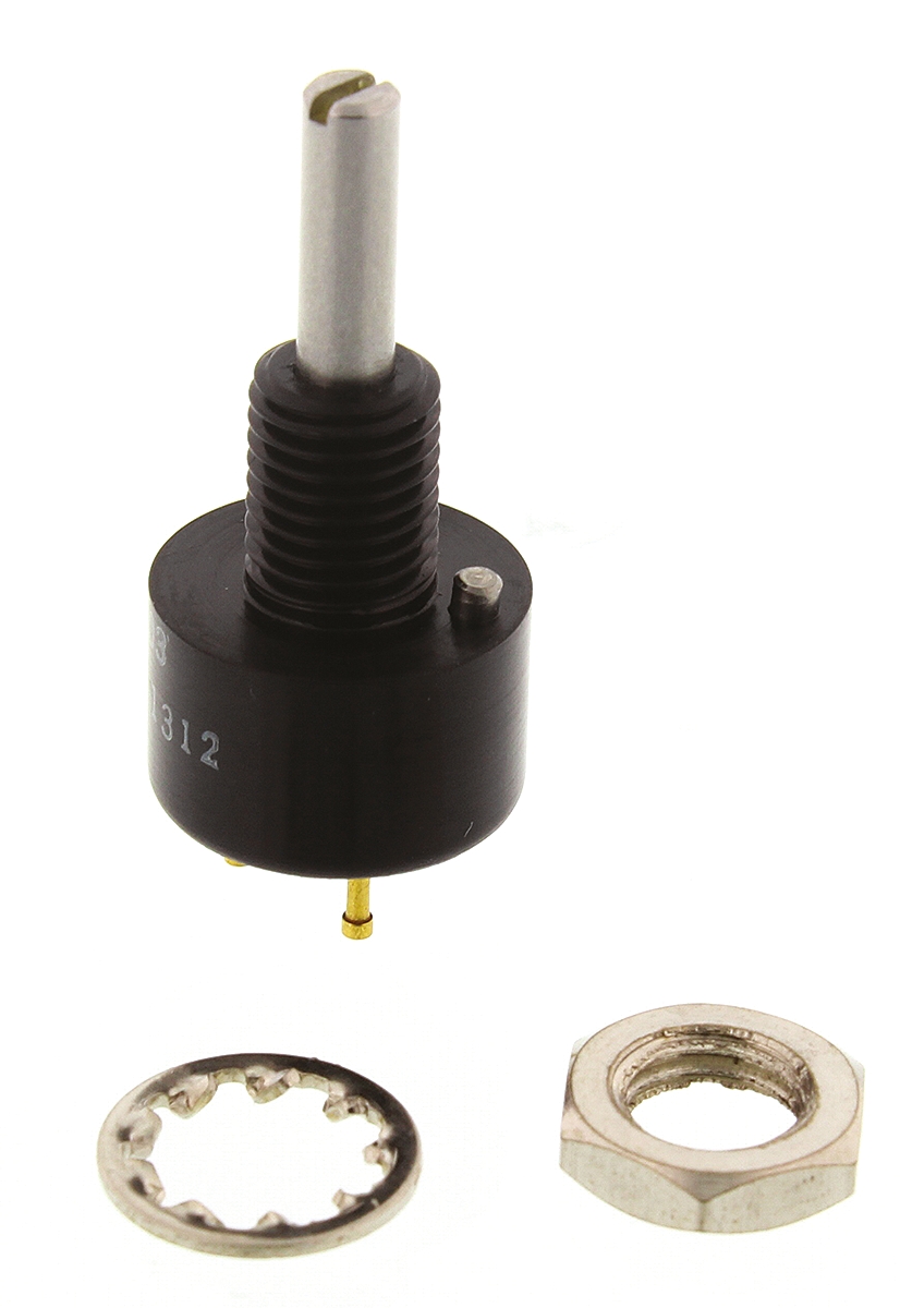 Vishay 140 10kΩ Rotary Potentiometer 1-Gang Panel Mount, 140B00103B10