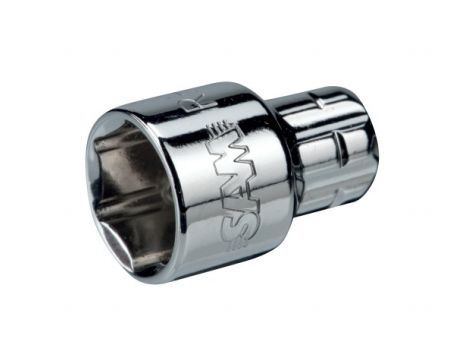 SAM 1/4 in Drive 8mm Pass Through Socket, 6 point