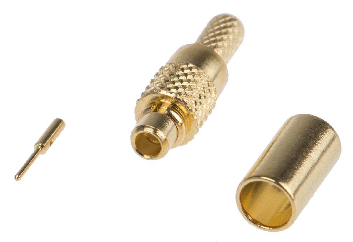 Amphenol RF, Plug Cable Mount MMCX Connector, 50Ω, Crimp Termination, Straight Body
