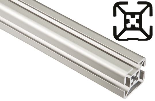 FlexLink Silver Aluminium Profile Strut, 30 x 30 mm, 7.2mm Groove, 2000mm Length, Series XF