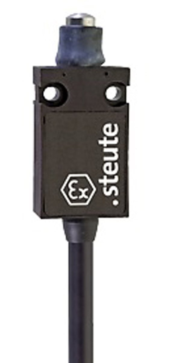 Steute Ex 14 Series Plunger Limit Switch, NO/NC, IP65, DPST, Thermoplastic Housing, 250V ac Max, 250 V ac 6 A, 230 V dc