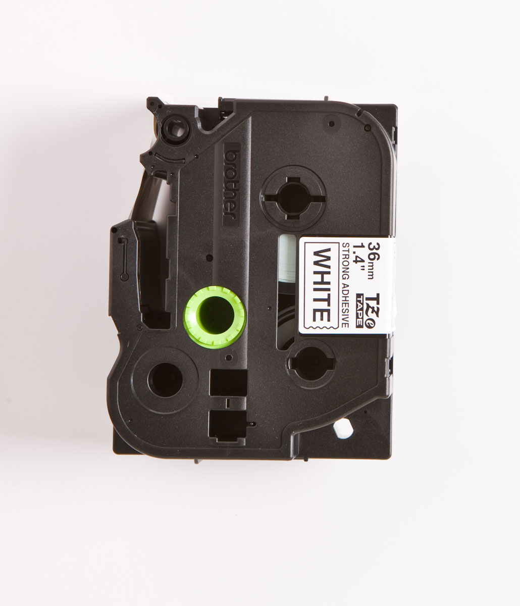 Brother Black on White Label Printer Tape, 8 m Length, 36 mm Width