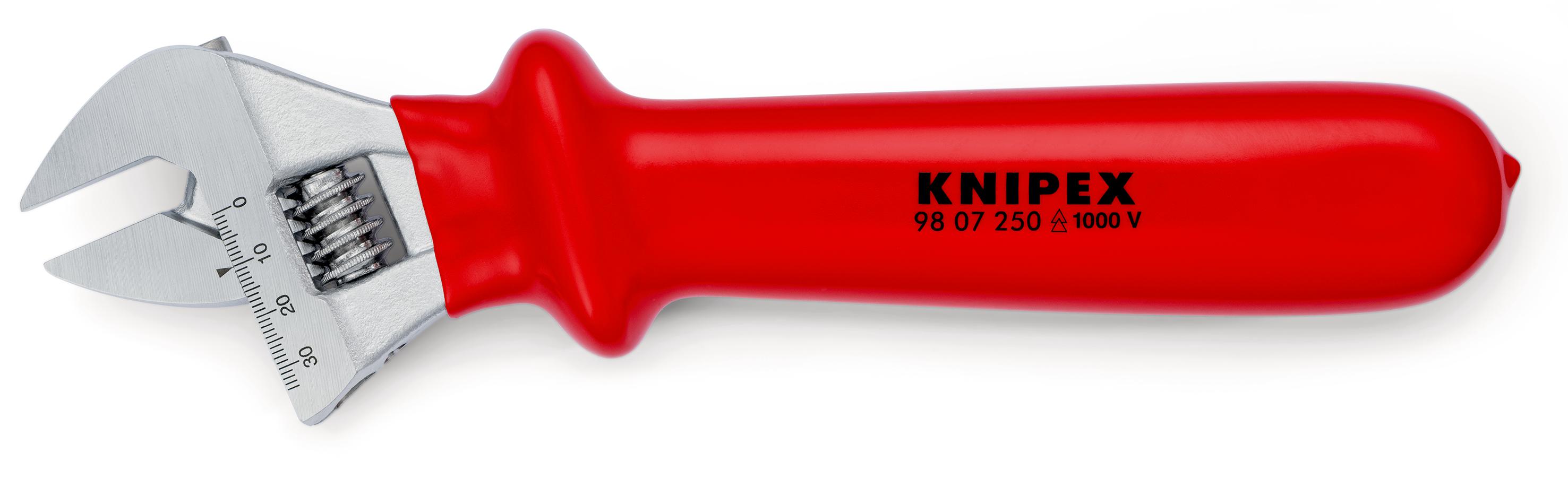 Knipex Adjustable Spanner, 260 mm Overall, 30mm Jaw Capacity