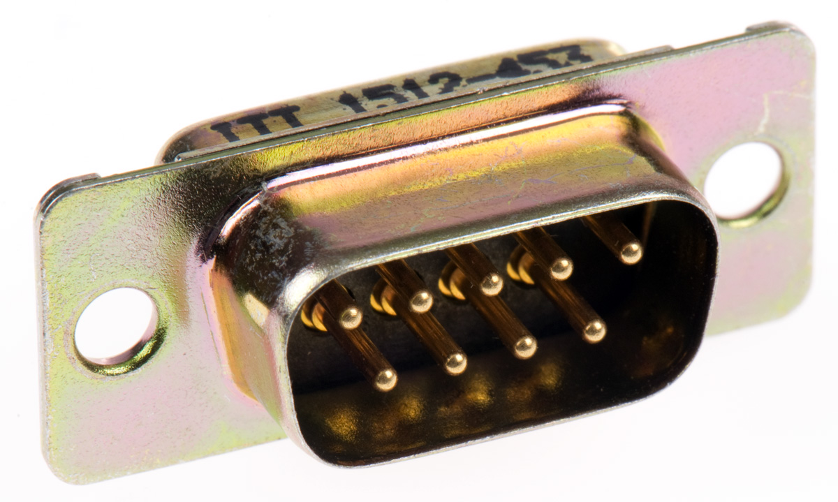 ITT Cannon D*M 9 Way Panel Mount D-sub Connector Plug, 2.84mm Pitch