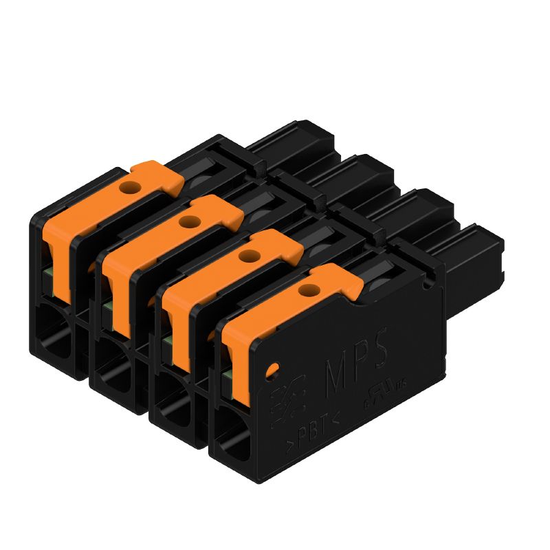 Weidmüller, 7.5mm Pitch, OMNIMATE 4.0, 4 Way, , Pluggable Terminal Block, Plug, PCB Mount, Snap In Termination,
