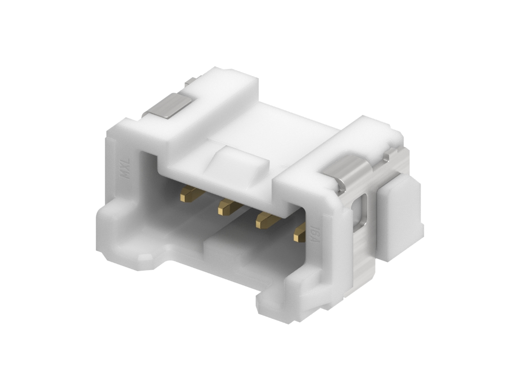 Molex 50557 Series Right Angle Surface PCB Header, 4 Contact(s), 2 mm Pitch, 1 Row, Shrouded