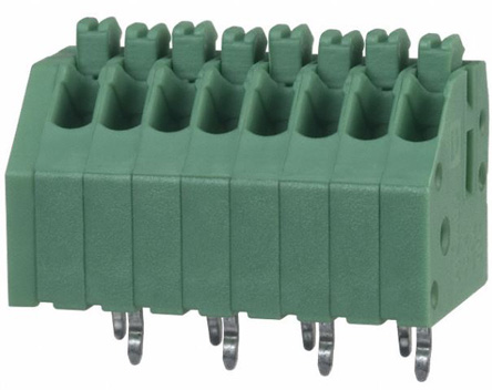 Phoenix Contact PCB Terminal Block, 2.5mm Pitch, Through Hole Mount, 1-Row, Solder Termination