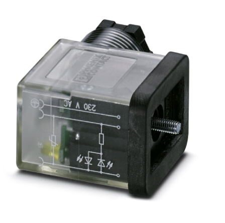 Phoenix Contact SACC-VB-3CON-M16/BI-1L-SV 230V 3P, Plug Solenoid Valve Connector with Indicator Light, 230 V ac/dc
