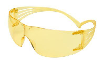 3M SecureFit SF200 Anti-Mist UV Eye Protection, Amber Polycarbonate Lens, Vented