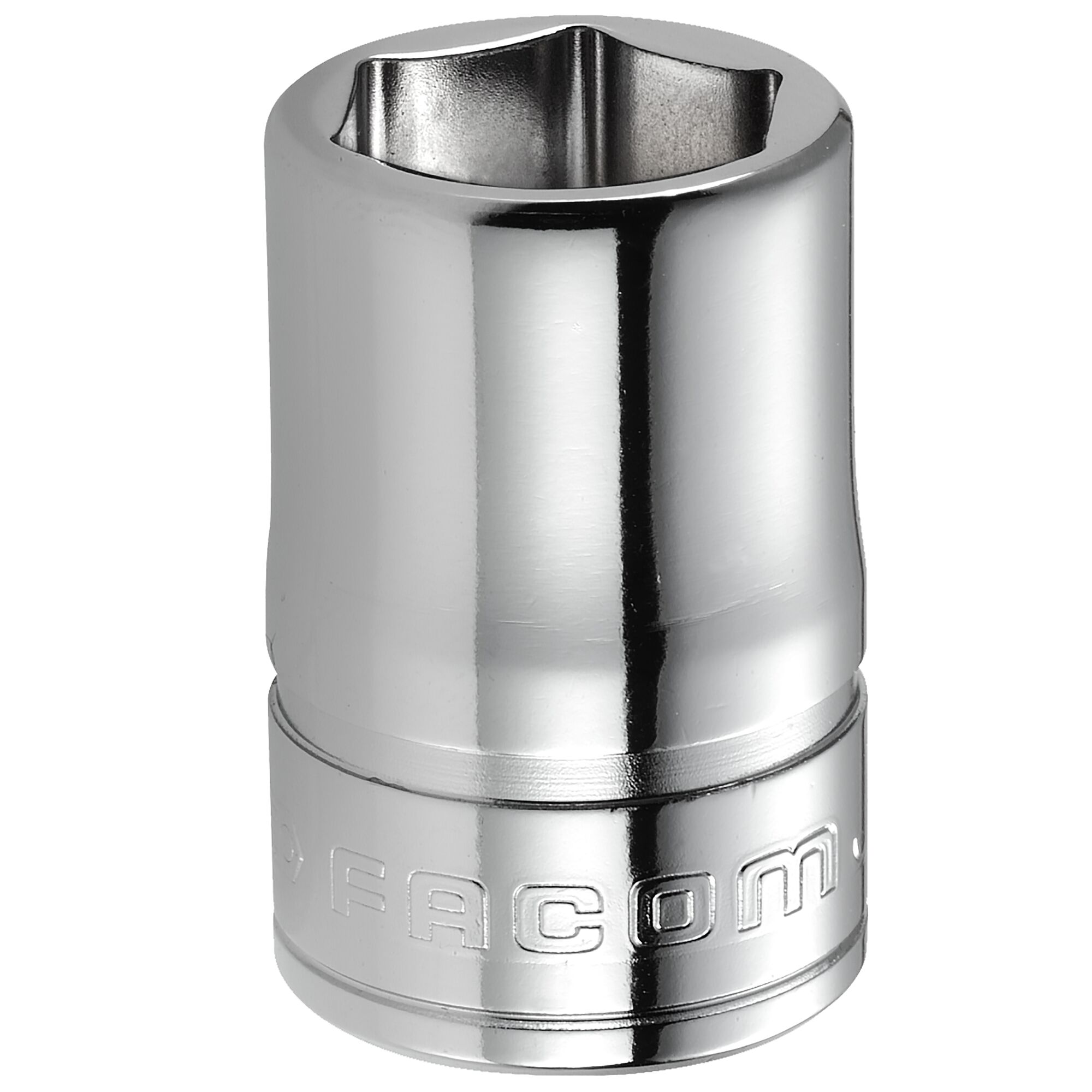Facom 3/8 in Drive 15mm Standard Socket, 6 point, 30 mm Overall Length