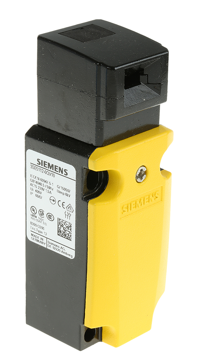 Siemens 3SE5 Safety Interlock Switch, 2NC/1NO, Keyed , Metal