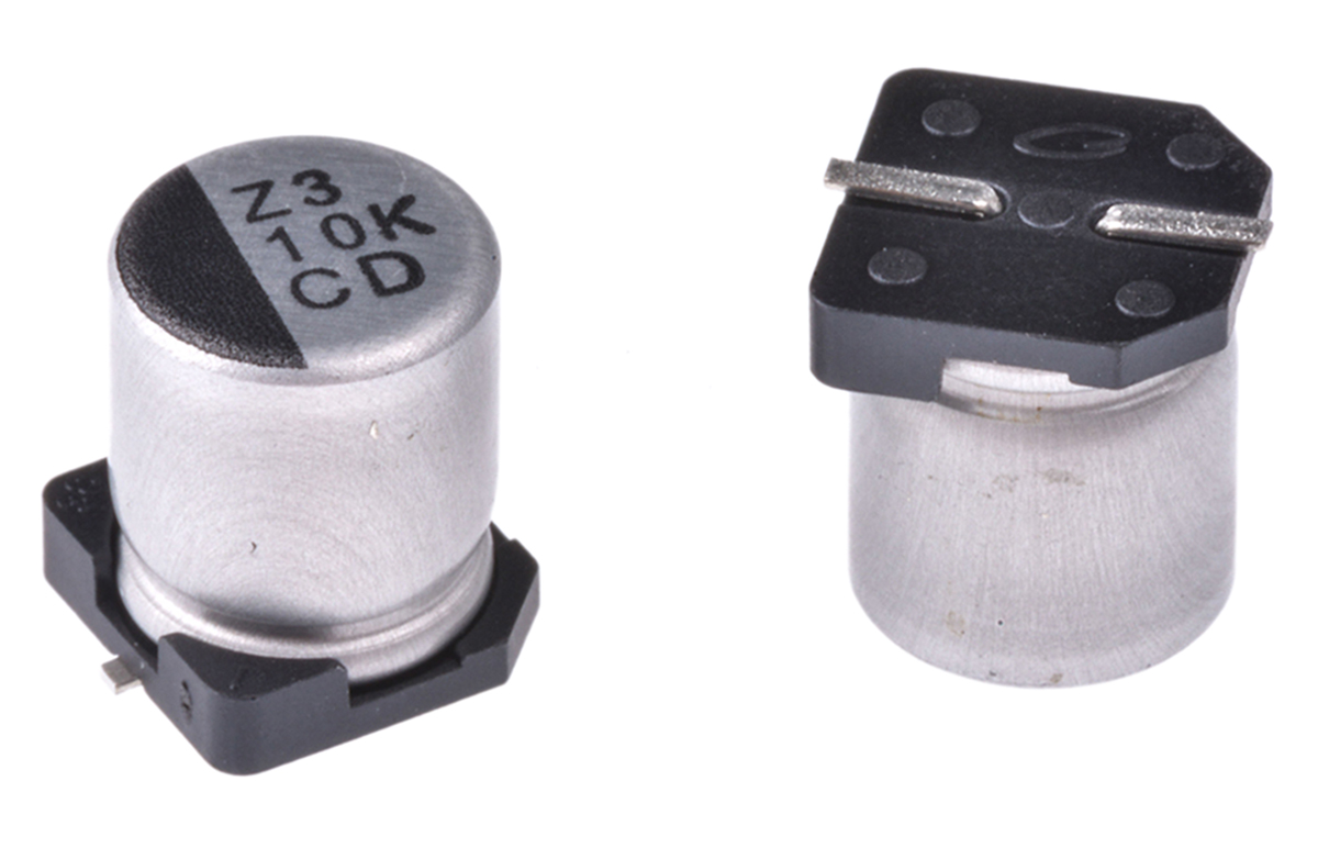 Nichicon 10μF Aluminium Electrolytic Capacitor 80V dc, Surface Mount - UCD1K100MCL1GS