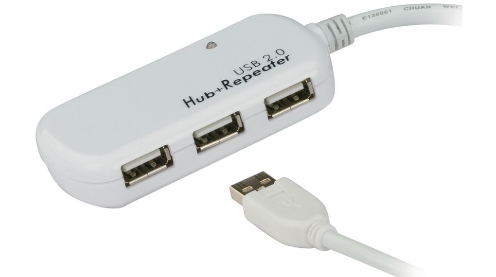 Aten 4 Port USB 2.0 USB A USB 2.0 Hub, USB Bus Powered, 8.20 x 4.10 x 1.70cm
