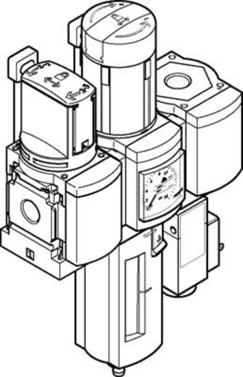 Festo MS Filter Regulator, 40μm, G 1/2, Manual, 542270